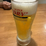 広島風お好み焼き 裏島 - やはり生も注文