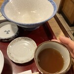 朝日庵 - 最後はやっぱり、そば湯で〆ですネ