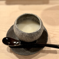 登喜和鮨 新発田本店 - 新米のお粥　蛤の餡掛け