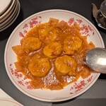 赤坂璃宮 - アラカルトの海老チリ。