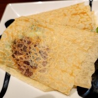 翠亨園 - 最初に１回だけ出る北京ダック、肉少ない(^o^;)