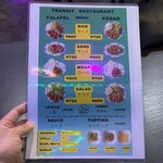 TRANSIT RESTAURANT - メニュー：ファラフェル、ケバブ、ソースの種類も豊富。
