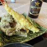 太平洋クラブ軽井沢リゾート - ランチ　海老ときのこ天麩羅