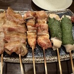 焼き鳥 そっぷ - 豚¥200ネギマ¥200ささみしそ巻¥200