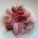 フィリップ・ミル 東京 - サングリア香るサヴァラン　葡萄のソルベとオパリーヌ　オレンジとバニラのクーリ