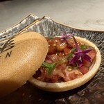 和牛料理 蓮 - 和牛ユッケの最中