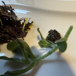 シェ・スガヤ - 【海苔とトマトの魚ソースキャビアの海老、
      イタリアの手長海老】