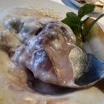 シェ・スガヤ - 【洋梨の赤ワイン煮、グラタン仕立て】