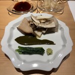 鮨処 池上 - 下関あわび 松茸しゃぶしゃぶ 蔓紫