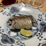 鮨処 池上 - カマス 舞茸