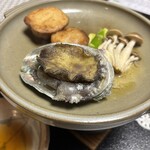 竹葉新葉亭 - 活鮑の陶板焼き