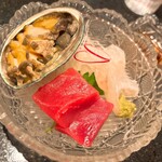 厨 花膳 - 中トロ 蝦夷鮑 活〆平目