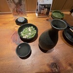 あじめん - 梅の寿（大徳利）・お通し