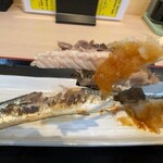 海の幸ふるまいセンター - 大根おろしと共にいただきます