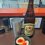 鶏paitan 心麦 - 赤星＆煮卵