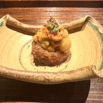 廣澤 - 帆立の湯葉揚げ、雲丹、乾燥梅