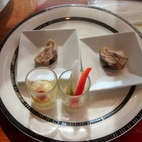 アーティスト カフェ - 冷製前菜（秋刀魚とフォワグラ、バーニャカウダ）