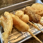 マメタク - 串揚げ盛り合せ(10本)