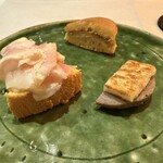 ステーキ 西洋料理 寛 - フォアグラのどら焼き　和牛リエット　栗のシフォン自家製ベーコン