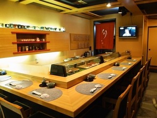 都寿司 - カウンター席