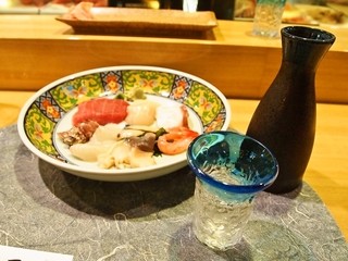 都寿司 - お造りには冷酒でしょ