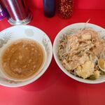 ラーメン二郎  朝倉街道駅前店 - 小ラーメン 850円 + うぐいす つけ麺変更 150円