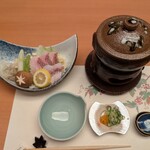 別邸 朧月夜 - 豆乳レモン鍋（魚)