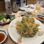 沼津魚がし鮨 - 桜エビのかき揚げ