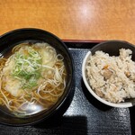 まねきダイニング - えきそばかやくご飯セット