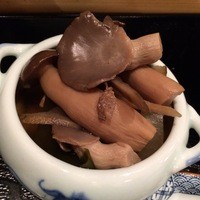 会席料理 岸由 - 茸、大根、厚揚げの煮物
