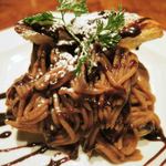 イタリアン肉バル あべのダイナー - デザートに、大人のモンブラン580円。これは季節限定なんだって。