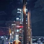 わおー、あべのハルカスがばっちり見えるんだよ～
          お料理が来るまで阿倍野の夜景を楽しむボキら。
          16階からだと、こんな風に見えるんだね。
          
          ちびつぬ「いい眺めね～」