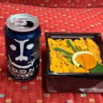 LAWSON - 料理写真:【インドの青鬼】缶を開けた瞬間から鮮烈なホップ香、強烈な苦味と濃厚なボディが車内で冴える。久慈駅8時のうに弁当予約に備え、朝の販売不明ゆえ前日に購入。