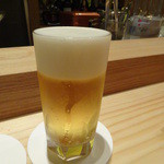 割烹・蕎麦 波と風 - スーパー旨い生ビール