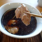 いし豆 - とりごぼうつけ汁の鶏