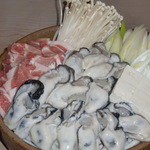 濱芳 - 牡蠣鍋￥２，８００　お得なコース￥５，０００