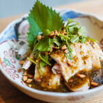 焼鳥やおや - 緑のよだれ鶏