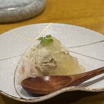 炉ノ鳥 - ナスのムースはクリーミーで美味しい。