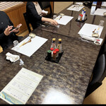 魚定 - 今回、個室をお願いしました
      醤油は、さしみ醤油と生醤油の2種