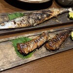 蒼 - さんまの塩焼き、さんまのわた味噌焼き