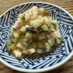 かぶと - 山芋ときゅうりの梅おかか和え