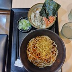 ゆで太郎 - ミニ焼鯖炙りたらこご飯➕️かけ蕎麦