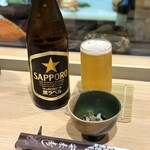 安来寿司 - ・瓶ビール、生ゲソ