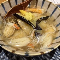 お料理 とみやま - 里芋の蟹餡掛け