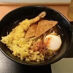 ゆで太郎 - 料理写真:朝きつね＋海老天(450円)