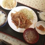 王記餃子房 - 定食B生姜焼き