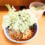 加賀 - ■ 納豆 (山菜天あげ玉入り) そば・うどん、650円
      ■ 春菊天、250円