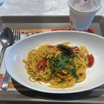 ファーストキッチン - 雲丹(ウニのパスタ)とアイスコーヒーをポイントカードと引き換えで無料でした。