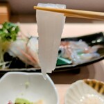 鮨 からす - 泳ぎイカ姿造り