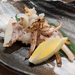 鮨 からす - 泳ぎイカ 下足･耳 塩焼き
